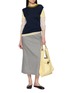 模特儿示范图 - 点击放大 - BEAUTIFUL PEOPLE - Straight Suiting Wool Silk Skirt