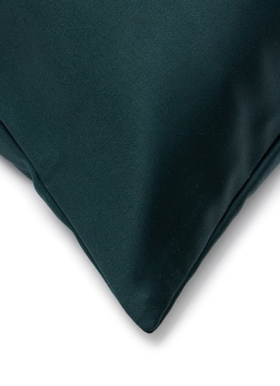 细节 –点击放大 - FRETTE - Woolen Sateen Decorative Cushion Cover — Green