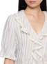  - DÔEN - Henri Striped Ruffle-Trimmed Blouse