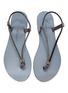 模特儿示范图 - 点击放大 - NICOLAS LAINAS - Strass Strap Leather Thong Sandals