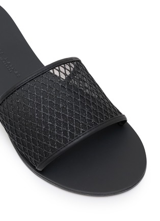 细节 - 点击放大 - NICOLAS LAINAS - Fishnet Leather Slides