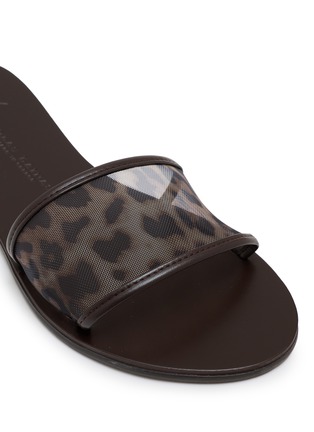 细节 - 点击放大 - NICOLAS LAINAS - Printed Mesh Leather Slides