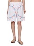 首图 - 点击放大 - RELAX RE-LUX - Tenno Floral Embroidered Stripe Panel Shorts