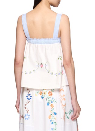 背面 - 点击放大 - RELAX RE-LUX - Sleeveless Embroidery Floral Motif Top