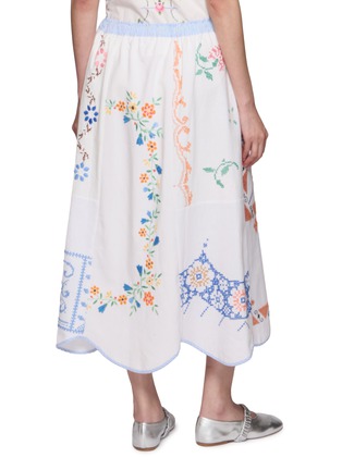 背面 - 点击放大 - RELAX RE-LUX - Embroidery Patchwork Motif Midi Skirt