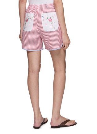 背面 - 点击放大 - RELAX RE-LUX - Campi Floral Embroidered Patchwork Shorts