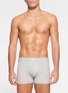 模特儿示范图 - 点击放大 - SKIMS - SKIMS Cotton 3'' Boxer Brief — Pack of 3