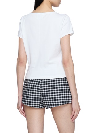 背面 - 点击放大 - POSSE - Scalloped Trim Cotton T-Shirt