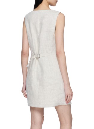 背面 - 点击放大 - POSSE - Button Front Linen Mini Dress