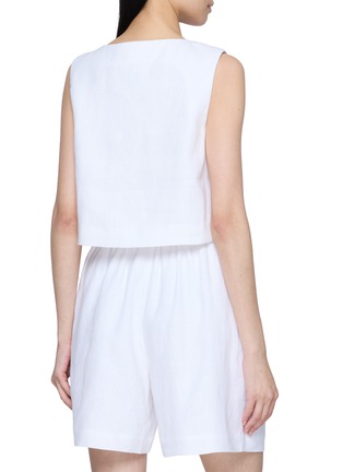 背面 - 点击放大 - POSSE - Sleeveless Button Front Linen Top