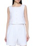 首图 - 点击放大 - POSSE - Sleeveless Button Front Linen Top