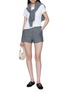模特儿示范图 - 点击放大 - POSSE - Gingham Overlay Pocket Tailored Shorts