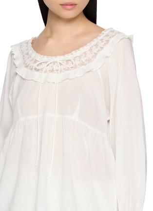  - POSSE - Danielle Lace Panelled Cotton Blouse