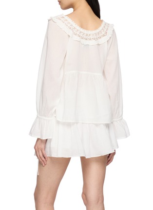 背面 - 点击放大 - POSSE - Danielle Lace Panelled Cotton Blouse