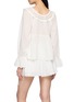背面 - 点击放大 - POSSE - Danielle Lace Panelled Cotton Blouse