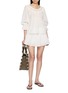 模特儿示范图 - 点击放大 - POSSE - Side Side Lace Panelled Cotton Mini Skirt