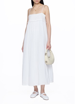 模特儿示范图 - 点击放大 - POSSE - Lace Trim Cotton Voile Midi Dress