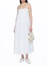 模特儿示范图 - 点击放大 - POSSE - Lace Trim Cotton Voile Midi Dress