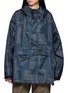 首图 - 点击放大 - RAINKISS - Back To Black Graphic Print Hooded Anorak Rain Jacket
