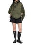 模特儿示范图 - 点击放大 - RAINKISS - Herringbone Print Anorak Rain Jacket