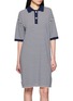 首图 - 点击放大 - JEFF BRUSSELS - Striped Polo Collar Cotton Knit Dress