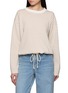 首图 - 点击放大 - JEFF BRUSSELS - Drawstring Hem Striped Cotton Knit Sweater