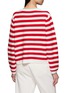背面 - 点击放大 - JEFF BRUSSELS - Heart Motif Striped Knit Sweater