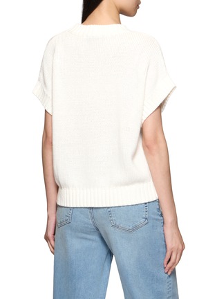 背面 - 点击放大 - JEFF BRUSSELS - Cap Sleeve Heart Motif Knit Top