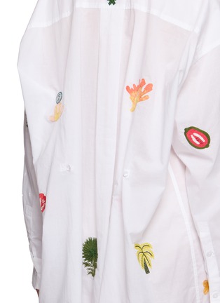  - BENARAS - Palm Beach Embroidered Motif Shirt Dress