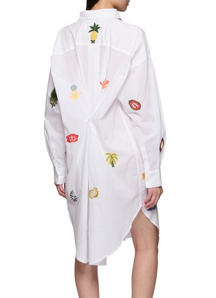 背面 - 点击放大 - BENARAS - Palm Beach Embroidered Motif Shirt Dress