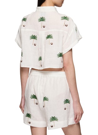 背面 - 点击放大 - BENARAS - Bondi Palm Embroidered Cropped Shirt