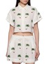 首图 - 点击放大 - BENARAS - Bondi Palm Embroidered Cropped Shirt