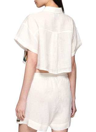 背面 - 点击放大 - BENARAS - Bondi Giraffe Embroidered Cropped Shirt