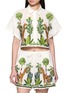 首图 - 点击放大 - BENARAS - Bondi Giraffe Embroidered Cropped Shirt