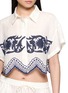  - BENARAS - Bondi Appliqué Paisley Cropped Shirt