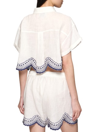 背面 - 点击放大 - BENARAS - Bondi Appliqué Paisley Cropped Shirt