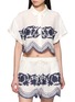 首图 - 点击放大 - BENARAS - Bondi Appliqué Paisley Cropped Shirt