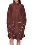 首图 - 点击放大 - BENARAS - Relaxed Drape Embroidered Beach Silk Shirt Dress