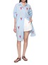 模特儿示范图 - 点击放大 - BENARAS - Lobster Embroidered Shirt Dress
