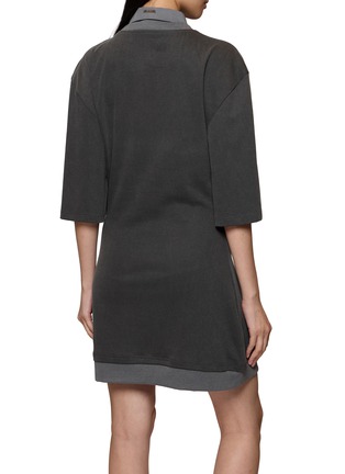 背面 - 点击放大 - BONBOM - Layered Shirt V Neck Mini Dress
