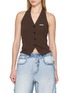 首图 - 点击放大 - BONBOM - Halter Neck Ribbed Knit Vest Cardigan