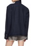 背面 - 点击放大 - BONBOM - Flat Notched Lapel Frayed Trim Tweed Blazer