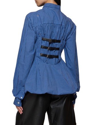 背面 - 点击放大 - BONBOM - Roll-Up Tie Slip Checked Shirt