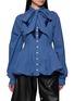 首图 - 点击放大 - BONBOM - Roll-Up Tie Slip Checked Shirt