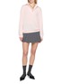模特儿示范图 - 点击放大 - BONBOM - Layered V-Neck Sweater