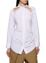 首图 - 点击放大 - BONBOM - Cut Out Twist Neck Shirt