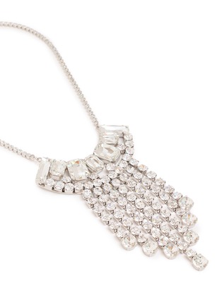细节 - 点击放大 - DRIES VAN NOTEN - Strass Statement Silver Pleated Brass Necklace