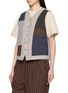 细节 - 点击放大 - FAFAMOON - Reversible Patchwork Panel Linen Cotton Vest
