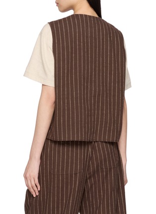 背面 - 点击放大 - FAFAMOON - Reversible Patchwork Panel Linen Cotton Vest