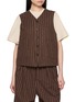 首图 - 点击放大 - FAFAMOON - Reversible Patchwork Panel Linen Cotton Vest
